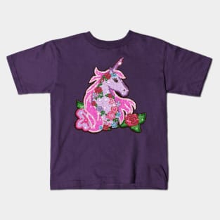 Sequin Unicorn Illustration Kids T-Shirt